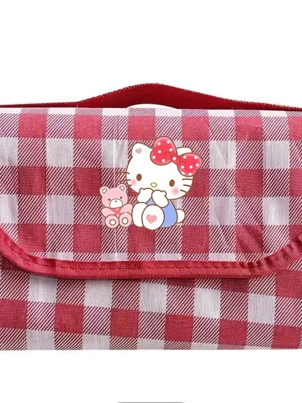 Hello Kitty Red Check Picnic Blanket 2ND PIC” Outdoors Beach Summer Games Decor